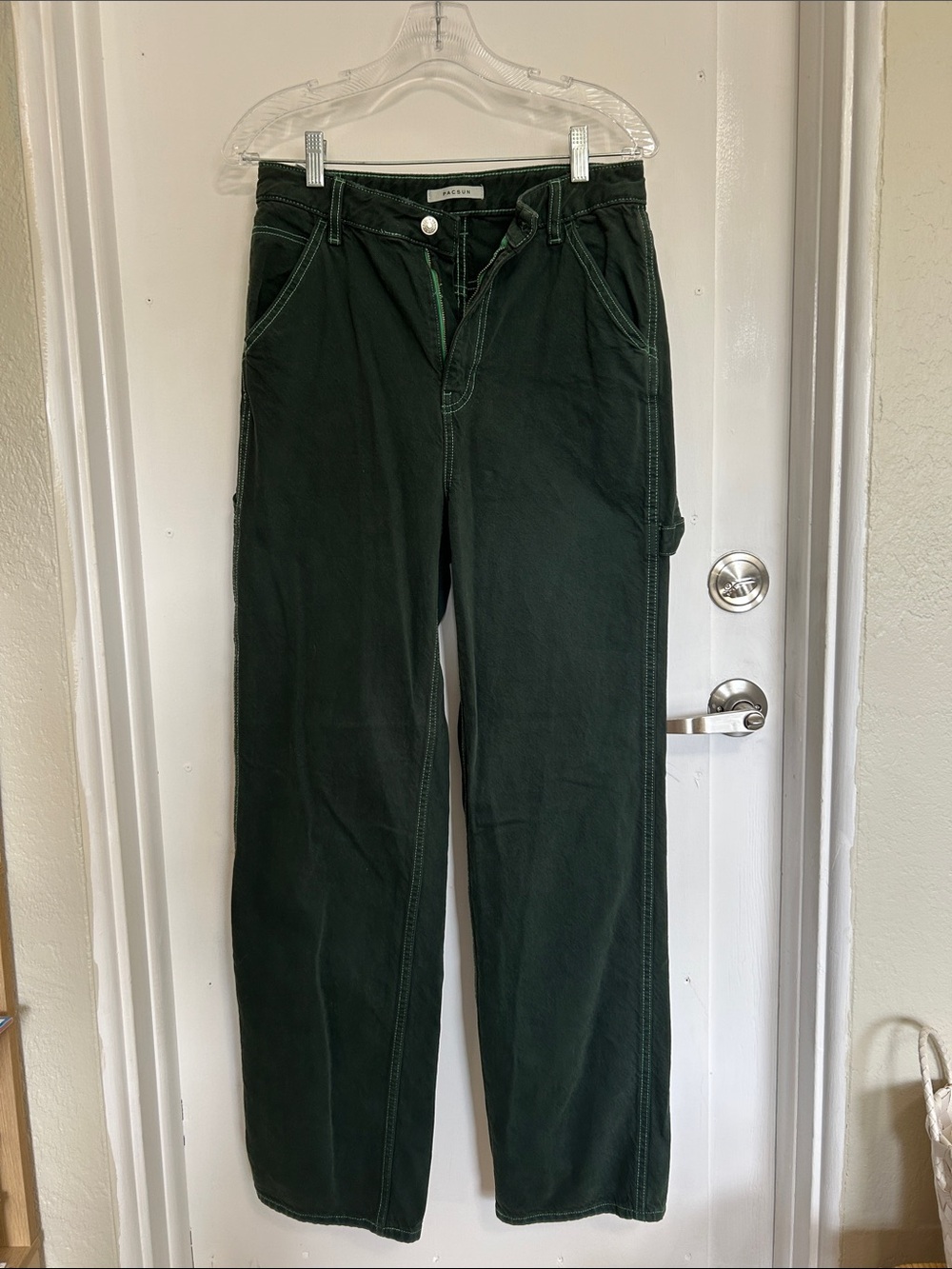 PacSun Dark Green Straight-Leg Pants - Picture 5 of 5